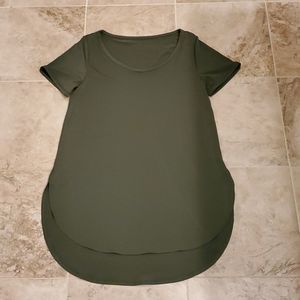 Balera dance olive green oversized scoopneck t shirt